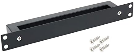 Pufguy 83x1x12 Stainless Steel Door Handle with Plate - 2 pcs Black