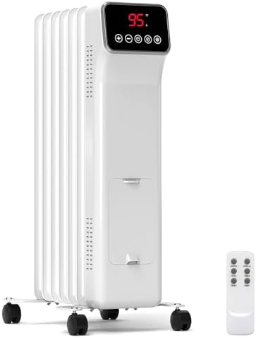 1500W Oil Filled Radiator Heater with Remote Control
