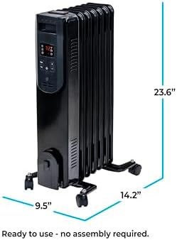 Comfort Zone 1500W Radiator Heater with Remote Control 1