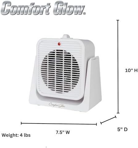 Comfort Glow EFH1527 Electric Fan Heater White