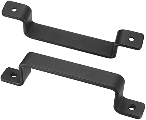 4 Pcs Black Sliding Barn Door Handles for Gates and Closets