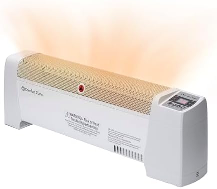 Comfort Zone 1500W Electric Space Heater White