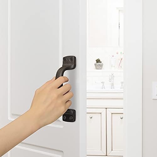 Livfodrm Barn Door Handle 7 Inch Heavy Duty Cast Iron 2 Pack