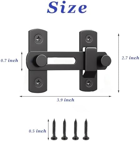 DOUBLE 2 C Barn Door Lock Hardware Black
