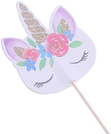 CCINEE 48pcs Rainbow Unicorn Cupcake Toppers 1