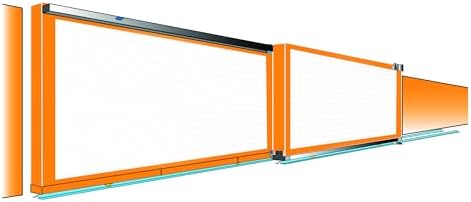 LA Ornamental Telescopic Sliding Gate System for 2 Doors