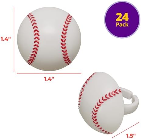 DecoPac 3D Baseball Cupcake Toppers - 24 Pack 1