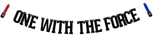 One With The Force Banner - Jedi 1st Birthday Decor