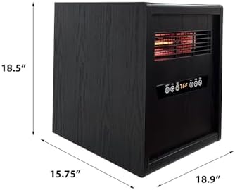 Modern Ember 1500W Infrared Heater with LED Touchscreen