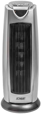 EZ-HEAT Oscillating Ceramic Space Heater - 1500W Dual Heat Fan Settings