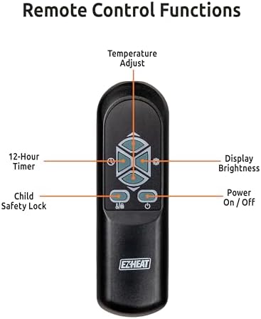 EZ-HEAT 1500W Cabinet Space Heater with Remote