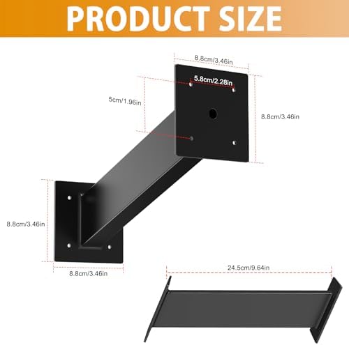 Universal Gooseneck Keypad Mount Bracket Black