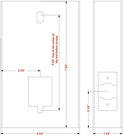 JOUNJIP GB2020 Gate Lock Box - 1 34 Thickness 2 38 Backset