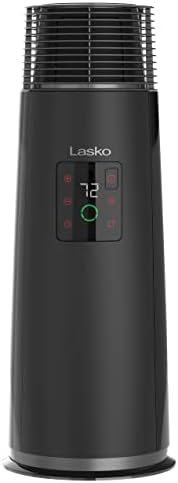 Lasko Oscillating Tower Heater 360-Degree Black 1500W