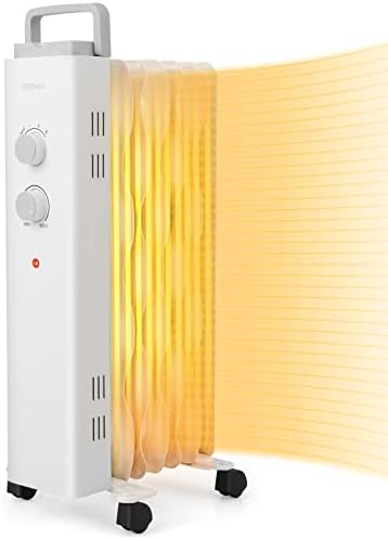 COSTWAY 1500W Oil Filled Radiator Heater with 3 Heat Levels