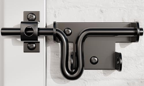 HILLMASTER Slide Bolt Gate Latch Black Barrel