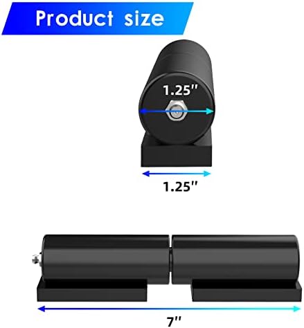 Letowe Heavy Duty Gate Hinges 7 Inches Black Iron 2 Pack Weld On
