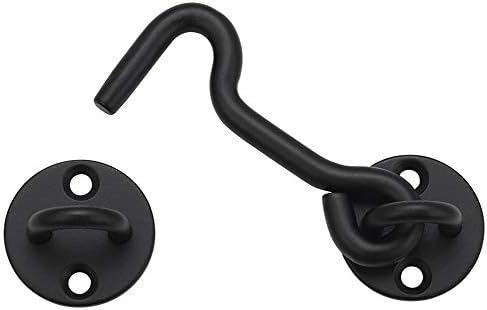 Raswik 4 Privacy Hook and Eye Gate Latch Black