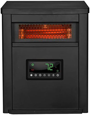 LifeSmart Infrared Quartz Heater with Remote 1500W Black