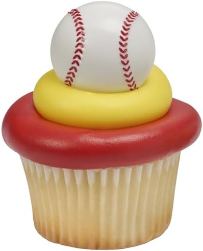 DecoPac 3D Baseball Cupcake Toppers - 24 Pack 1