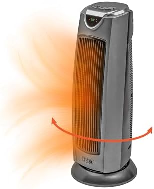 EZ-HEAT Oscillating Ceramic Space Heater - 1500W Dual Heat Fan Settings