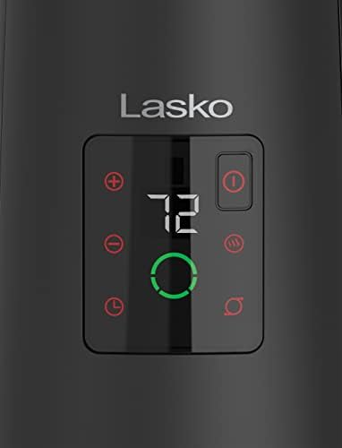 Lasko Oscillating Tower Heater 360-Degree Black 1500W