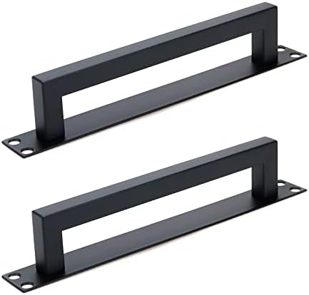 Pufguy 83x1x12 Stainless Steel Door Handle with Plate - 2 pcs Black