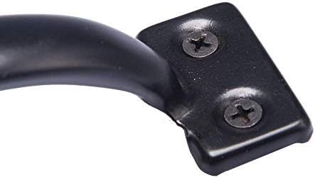 Tebery 4 Pack 6-12 Inch Black Gate Handles