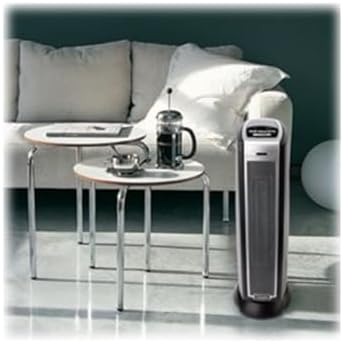 Lasko 1500 Watt Oscillating Tower Heater with Remote and Timer Silver