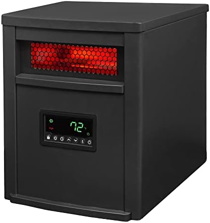 LifeSmart Infrared Quartz Heater with Remote 1500W Black