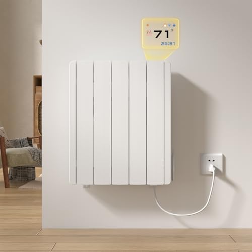 Electric Wall Heater with LED Display and Wheels