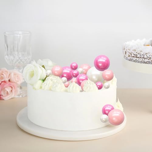 Ephlyn 30Pcs Foam Ball Cake Toppers for Parties