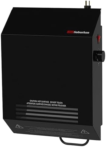 Suburban Wall Mount Electric Heater - Black