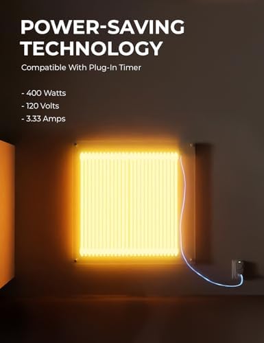 EconoHome Wall Heater Panel with Thermostat 400W 120V 120 Sq Ft