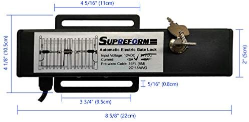Supreform 12VDC Automatic Gate Lock for Swing Gate Opener