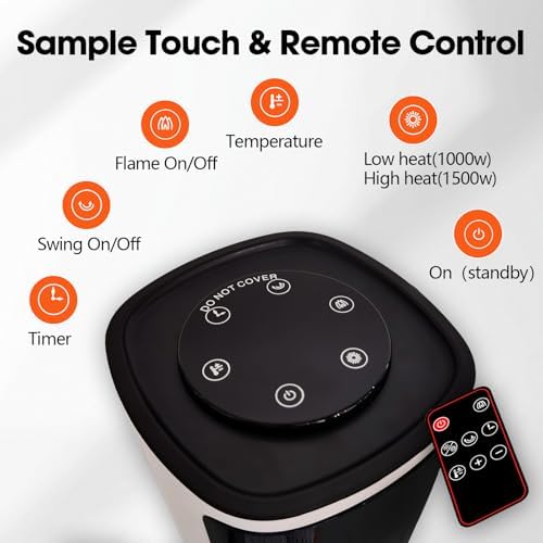TrendGear 1500W Electric Tower Heater with Remote Control