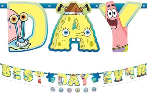 SpongeBob Best Day Ever Jumbo Letter Banner Kit - Pack Of 2