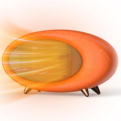 Lmkeji 600W Fast Heating Desktop Heater - Orange