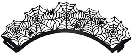 BinaryABC Halloween Spider Web Cupcake Wrappers 36Pcs