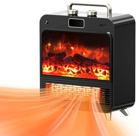 Feculs Official Electric Space Heater with Realistic 3D Flame