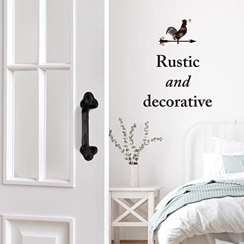 Heavy Duty Barn Door Handles - Set of 2 Black Rustic Cast Iron