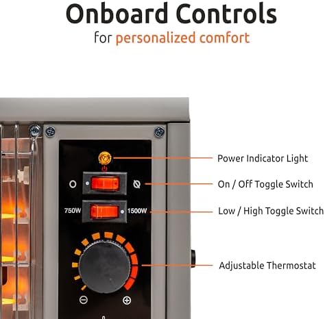 EZ-HEAT Portable Electric Space Heater with Adjustable Temperature
