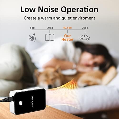 UCAN Portable Mini Electric Space Heater for Room Office Desktop Black