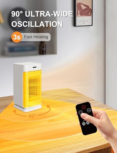MEIIS 95 Inch PTC Space Heater with Remote and Light 1
