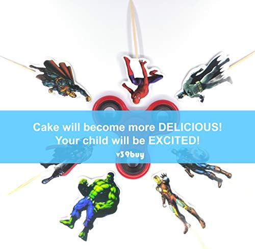 28pcs Superhero Cupcake Toppers - Non-Edible Birthday Party Decoration