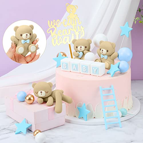 Yinder Bear Cake Toppers Set for Birthday and Baby Shower