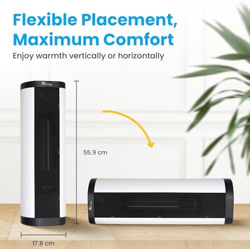 Senville 1500W Electric Space Heater with Remote Control