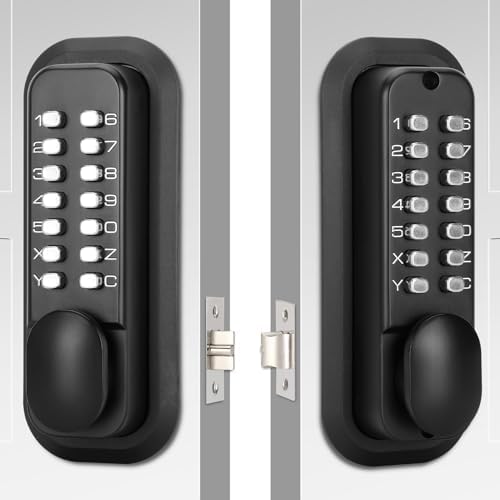 Casmer Double Sided Keyless Door Lock Black 1