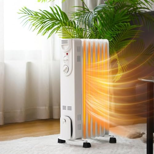 ARLIME 1500W Oil Filled Radiator Heater with Thermostat 1