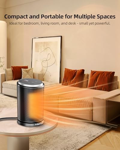FrSara 1500W PTC Ceramic Space Heater with Timer and Oscillation